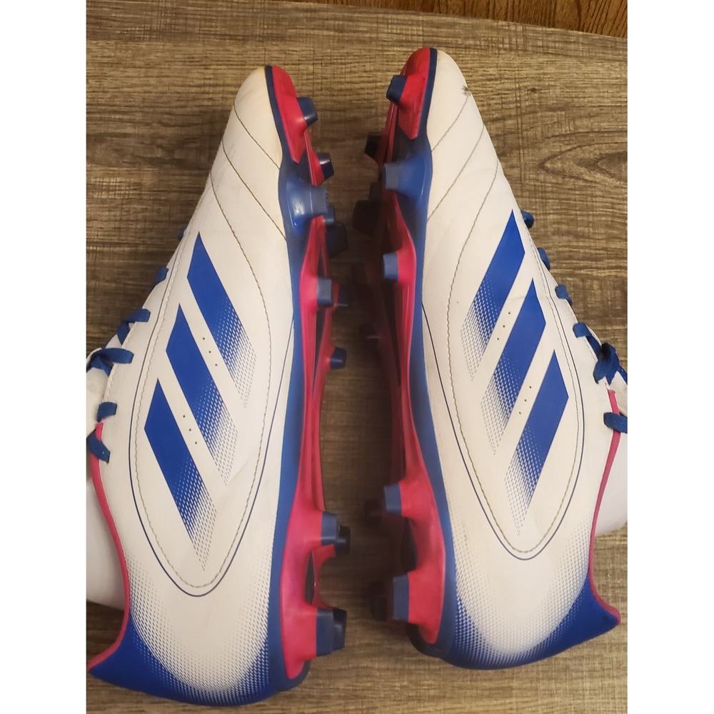 Adidas Goletto Soccer Cleats Shoes Mens Size 11.5 White Blue Pink - Picture 6 of 11
